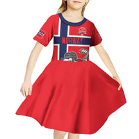 Custom Norway Hockey Kid Short Sleeve Dress The Polar Bears Hockey - Wonder Print Shop