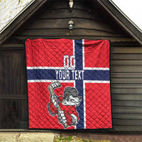 Custom Norway Hockey Quilt The Polar Bears Hockey - Wonder Print Shop