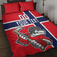 Custom Norway Hockey Quilt Bed Set The Polar Bears Hockey - Wonder Print Shop
