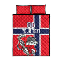 Custom Norway Hockey Quilt Bed Set The Polar Bears Hockey - Wonder Print Shop