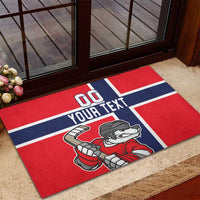 Custom Norway Hockey Rubber Doormat The Polar Bears Hockey - Wonder Print Shop