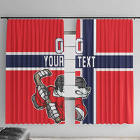 Custom Norway Hockey Window Curtain The Polar Bears Hockey - Wonder Print Shop
