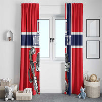 Custom Norway Hockey Window Curtain The Polar Bears Hockey - Wonder Print Shop