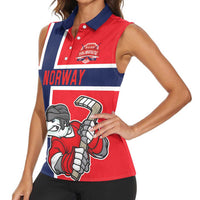 Custom Norway Hockey Women Sleeveless Polo Shirt The Polar Bears Hockey - Wonder Print Shop