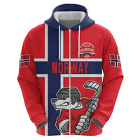 Custom Norway Hockey Zip Hoodie The Polar Bears Hockey - Wonder Print Shop