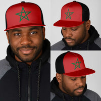 Morocco Mesh Trucker Cap Flag Color Inspiration - Wonder Print Shop