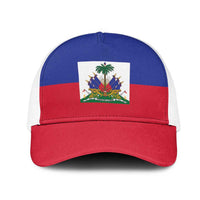 Haiti Mesh Trucker Cap Flag Color Inspiration - Wonder Print Shop