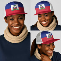 Haiti Mesh Trucker Cap Flag Color Inspiration - Wonder Print Shop