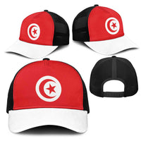 Tunisia Mesh Trucker Cap Flag Color Inspiration - Wonder Print Shop