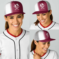 Qatar Baseball Net Cap Flag Color Inspiration - Wonder Print Shop