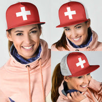 Switzerland Mesh Trucker Cap Flag Color Inspiration - Wonder Print Shop