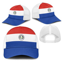 Paraguay Mesh Trucker Cap Flag Color Inspiration - Wonder Print Shop