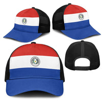 Paraguay Mesh Trucker Cap Flag Color Inspiration - Wonder Print Shop