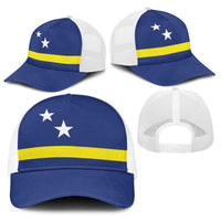 Curacao Baseball Net Cap Flag Color Inspiration - Wonder Print Shop