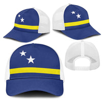 Curacao Mesh Trucker Cap Flag Color Inspiration - Wonder Print Shop