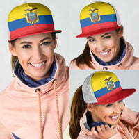 Ecuador Mesh Trucker Cap Flag Color Inspiration - Wonder Print Shop