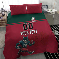 Custom Portugal Rugby Bedding Set Go Os Lobos Wolves Mascot