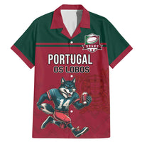 Custom Portugal Rugby Family Matching Mermaid Dress and Hawaiian Shirt Go Os Lobos Wolves Mascot