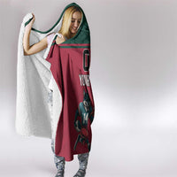 Custom Portugal Rugby Hooded Blanket Go Os Lobos Wolves Mascot
