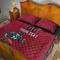 Custom Portugal Rugby Quilt Bed Set Go Os Lobos Wolves Mascot