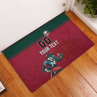 Custom Portugal Rugby Rubber Doormat Go Os Lobos Wolves Mascot