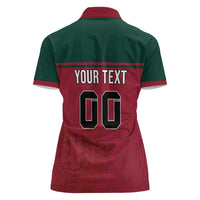 Custom Portugal Rugby Women Polo Shirt Go Os Lobos Wolves Mascot - Wonder Print Shop