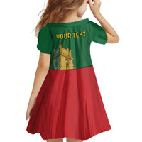 Personalized Portugal Belem Tower Kid Short Sleeve Dress Mui Nobre e Sempre Leal