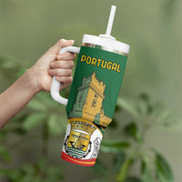 Personalized Portugal Belem Tower Tumbler With Handle Mui Nobre e Sempre Leal