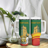Personalized Portugal Belem Tower Tumbler With Handle Mui Nobre e Sempre Leal