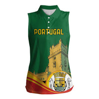 Personalized Portugal Belem Tower Women Sleeveless Polo Shirt Mui Nobre e Sempre Leal - Wonder Print Shop