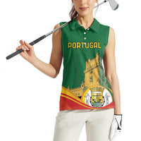 Personalized Portugal Belem Tower Women Sleeveless Polo Shirt Mui Nobre e Sempre Leal - Wonder Print Shop