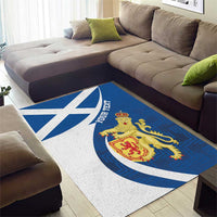 Personalized Scotland Area Rug Lion Rampant Flag Style