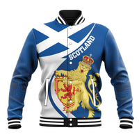 Personalized Scotland Baseball Jacket Lion Rampant Flag Style