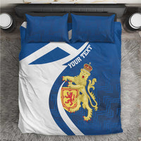 Personalized Scotland Bedding Set Lion Rampant Flag Style