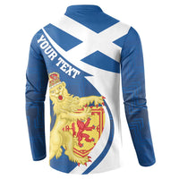 Personalized Scotland Button Sweatshirt Lion Rampant Flag Style