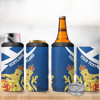 Personalized Scotland 4 in 1 Can Cooler Tumbler Lion Rampant Flag Style