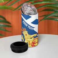 Personalized Scotland 4 in 1 Can Cooler Tumbler Lion Rampant Flag Style