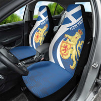 Personalized Scotland Car Seat Cover Lion Rampant Flag Style