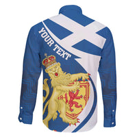 Personalized Scotland Family Matching Off Shoulder Maxi Dress and Hawaiian Shirt Lion Rampant Flag Style