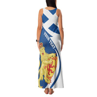 Personalized Scotland Family Matching Tank Maxi Dress and Hawaiian Shirt Lion Rampant Flag Style