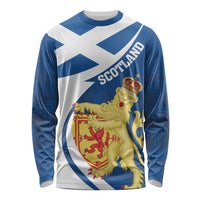 Personalized Scotland Long Sleeve Shirt Lion Rampant Flag Style