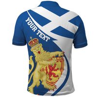 Personalized Scotland Polo Shirt Lion Rampant Flag Style