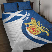 Personalized Scotland Quilt Bed Set Lion Rampant Flag Style