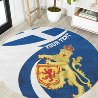 Personalized Scotland Round Carpet Lion Rampant Flag Style