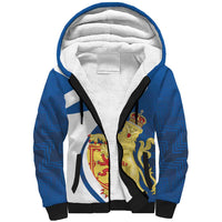 Personalized Scotland Sherpa Hoodie Lion Rampant Flag Style