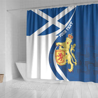 Personalized Scotland Shower Curtain Lion Rampant Flag Style