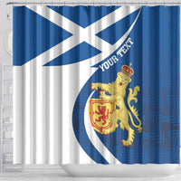 Personalized Scotland Shower Curtain Lion Rampant Flag Style