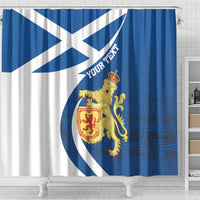 Personalized Scotland Shower Curtain Lion Rampant Flag Style