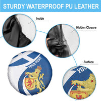 Personalized Scotland Spare Tire Cover Lion Rampant Flag Style