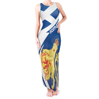 Personalized Scotland Tank Maxi Dress Lion Rampant Flag Style